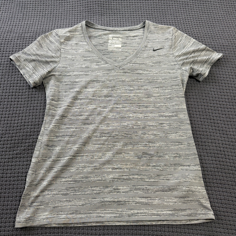 Nike Women's Gray Short Sleeve Dri‎ fit  Tee